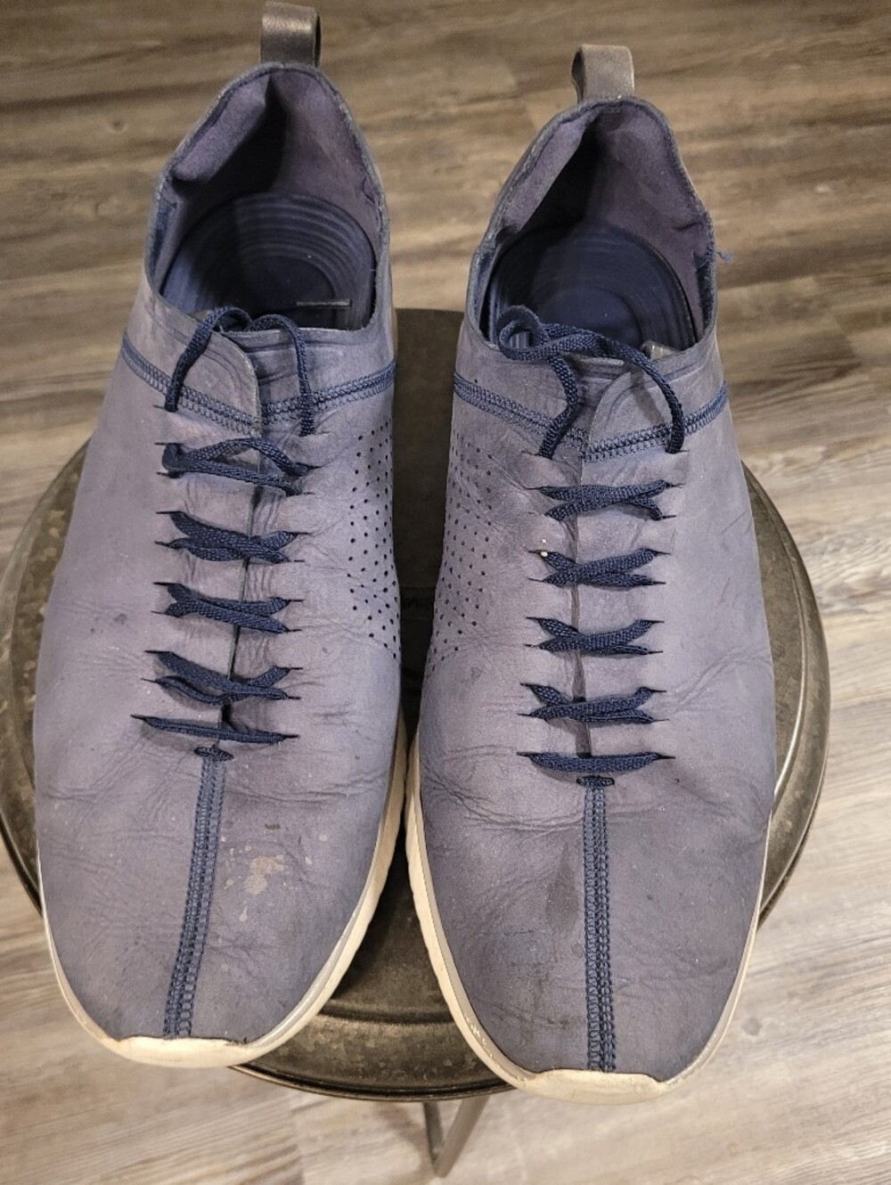 Cole Haan Men's Navy Blue Lace-Up Sneakers 12m